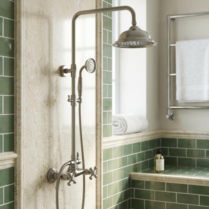 Aquanello Heritage Ascot Klassieke Doucheset Opbouw Douchekolom RVS NC-2003-HA